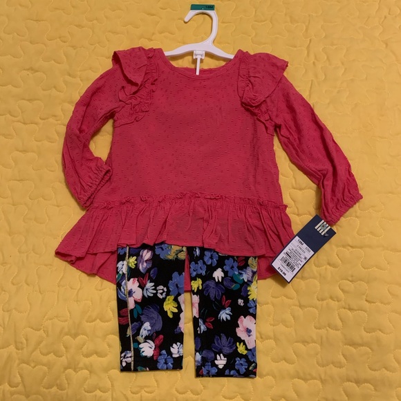 OshKosh B'gosh Other - 🟢 Genuine Kids Baby Girls Size 18 months New NWT 2 pc pants set